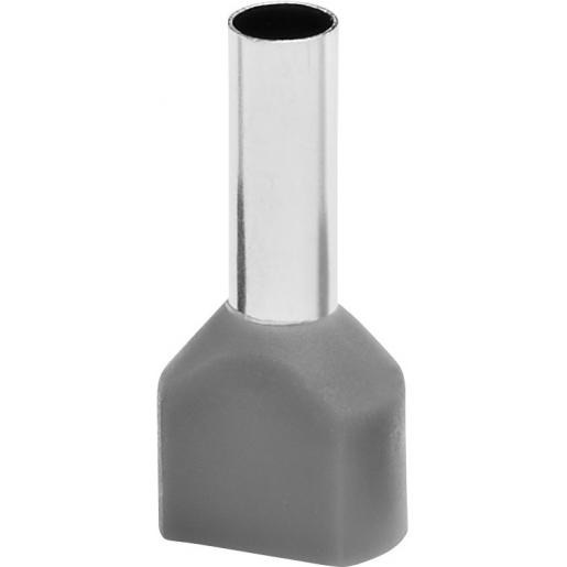 Adereindhuls Dubbel 4mm2 Grijs