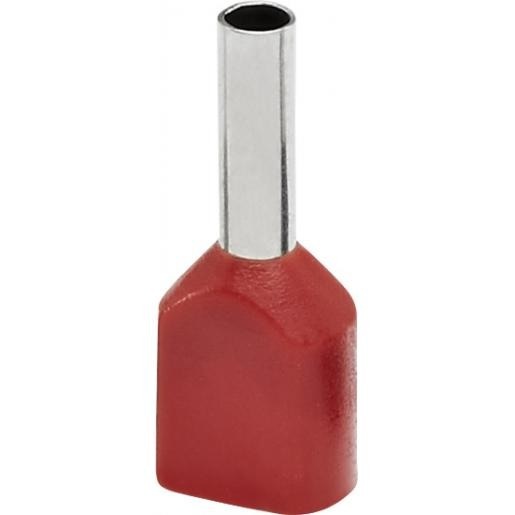 Adereindhuls Dubbel 1mm2 Rood