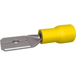 BizLine Kabelschoen/ Vlaksteker Mannelijk Geel 4-6mm2 - 6,3 x 0,8 mm
