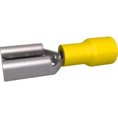 BizLine Kabelschoen/ Vlaksteker Vrouwelijk Geel 4-6mm2 - 6,3 x 0,8 mm