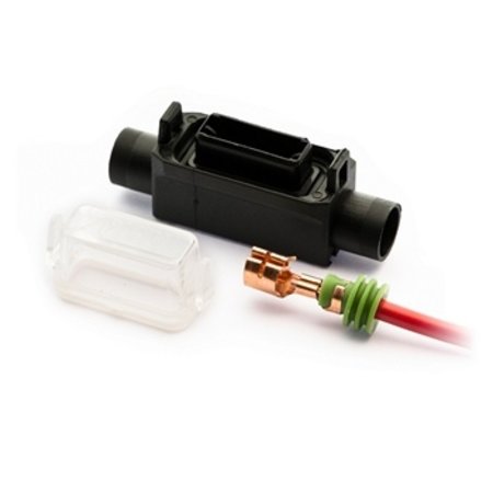 Zekeringhouder / fuse holder Minioto 2.5mm2 rood met kapje voor Mini zekering tot 30A
