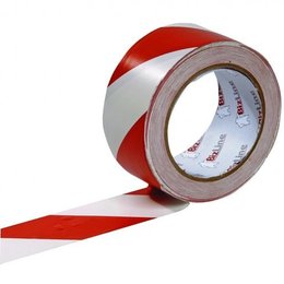 BizLine Zelfklevende markeringstape 50mm x 33m rood/wit