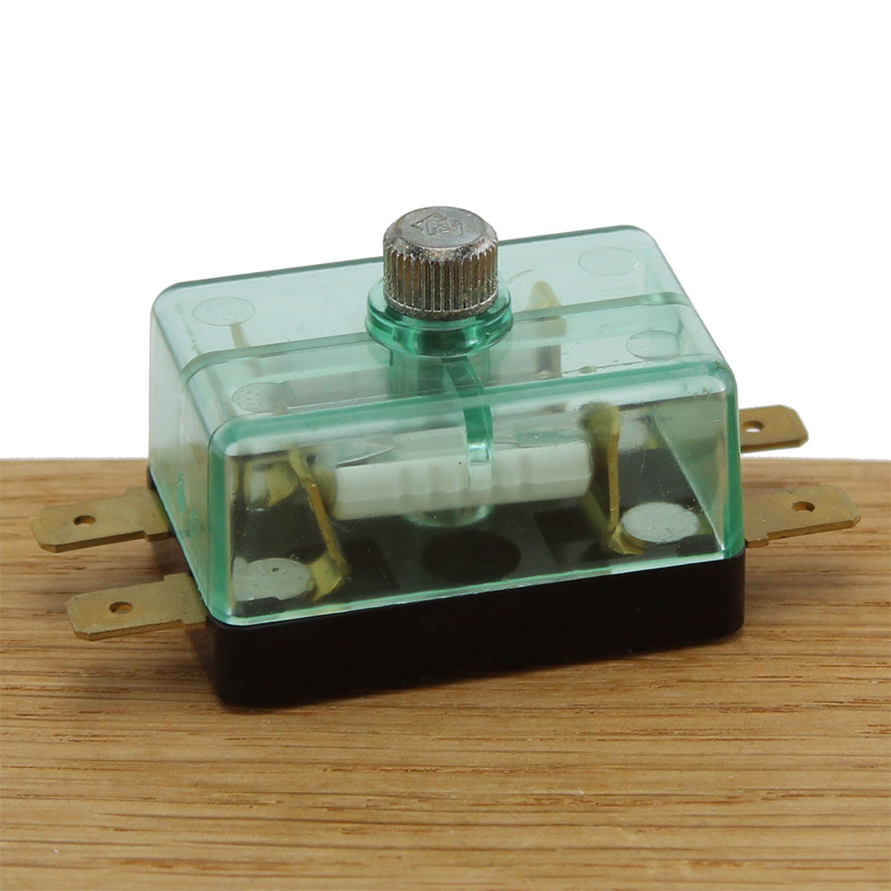 Zekeringhouder Merit 2-polig Transparant - Faston