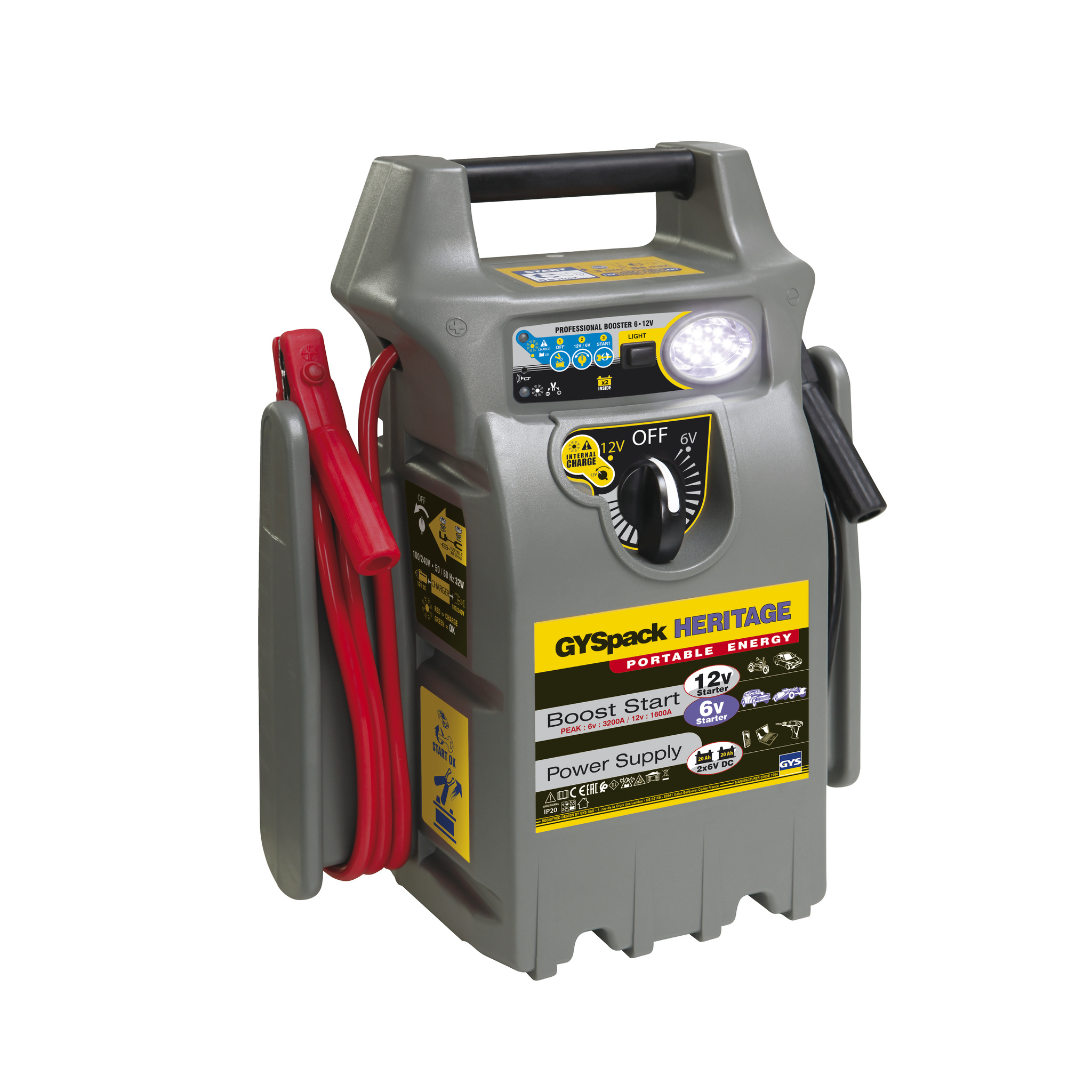 GYSpack Heritage - 6V / 12V Jumpstarter en 12V voeding