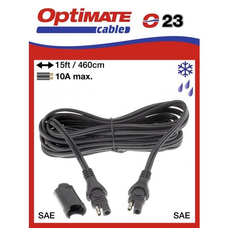 Tecmate Optimate verlengkabel O23 460cm - SAE 10A max