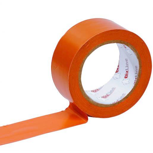 Bizline Zelfklevende tape 75mm x 33m Oranje (1 rol) - Acculaders.nl