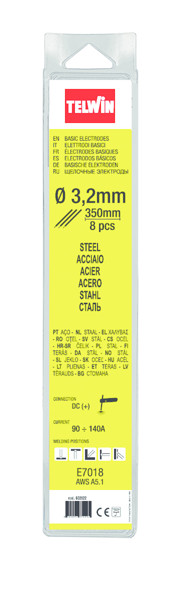 Basische Laselektroden - 3,2 mm - 350 mm - 8 stuks