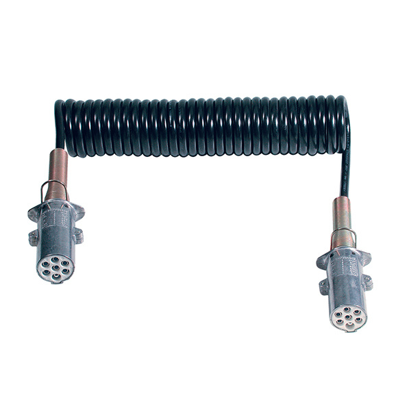 Menbers Spiraalkabel 7-polig 24V Aluminium - Small