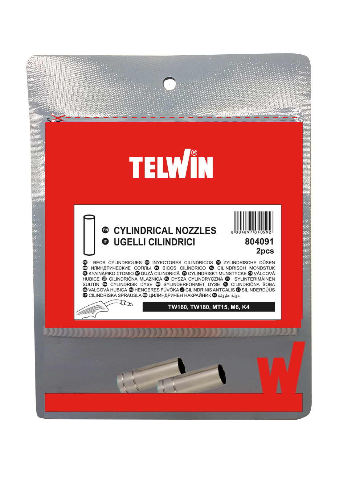 Cilindrische Mondstukken/ Nozzles MIG-MAG - 2 stuks