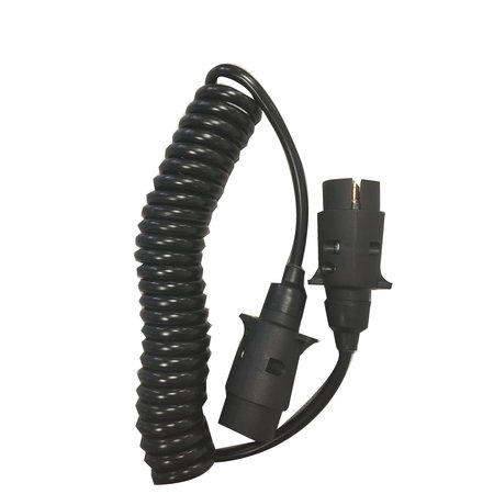 Spiraalkabel 7-polig 1,5mm2 - 12V - 1,5 meter