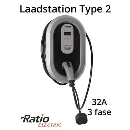 Ratio Home Box Smart 32A 3 fase + 10 meter laadkabel type 2 + KWh meter