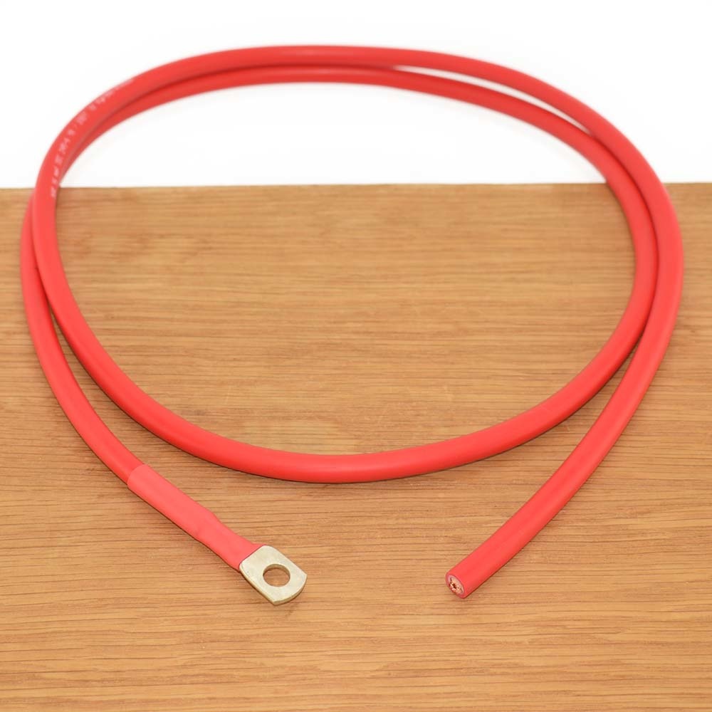 Accukabel verloop 16mm² 150cm M8-Open eind Rood