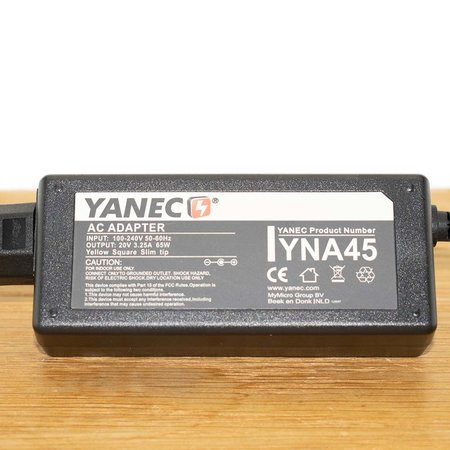 Yanec Laptop oplader AC Adapter 65W voor Lenovo | plug: slim tip