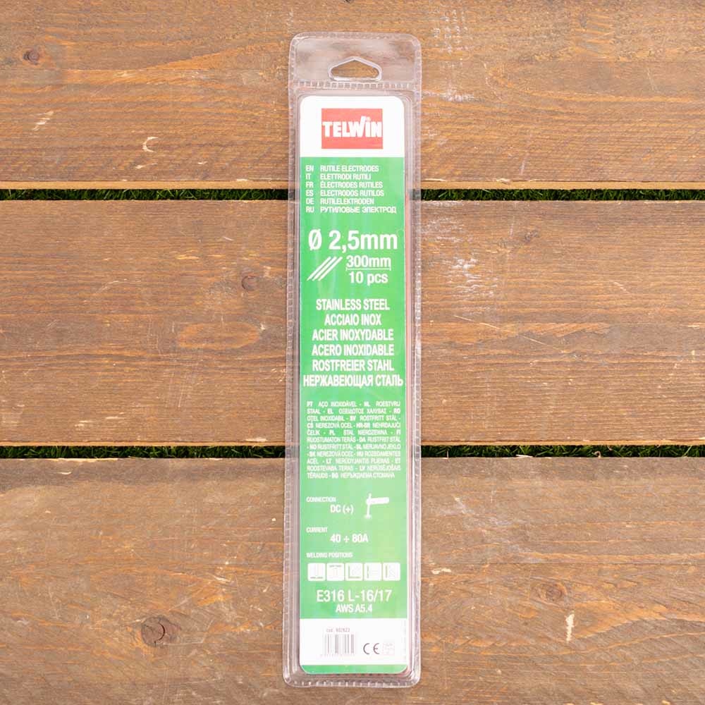 Rutiel RVS Laselektroden - 2,5 mm - 300 mm - 10 stuks