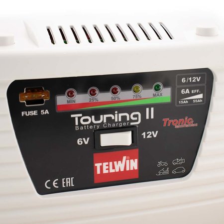 Telwin Acculader Touring 11 Tronic 230V 6V / 12V laden en onderhouden