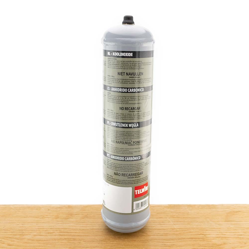 Lasgas CO2 - 1 liter wegwerpfles - M10