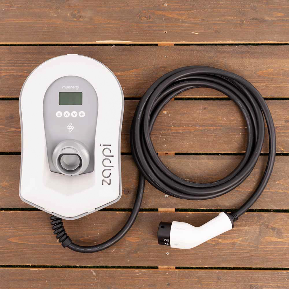 Zappi V2.1 met vaste laadkabel 3 fase - 22kW - Wit