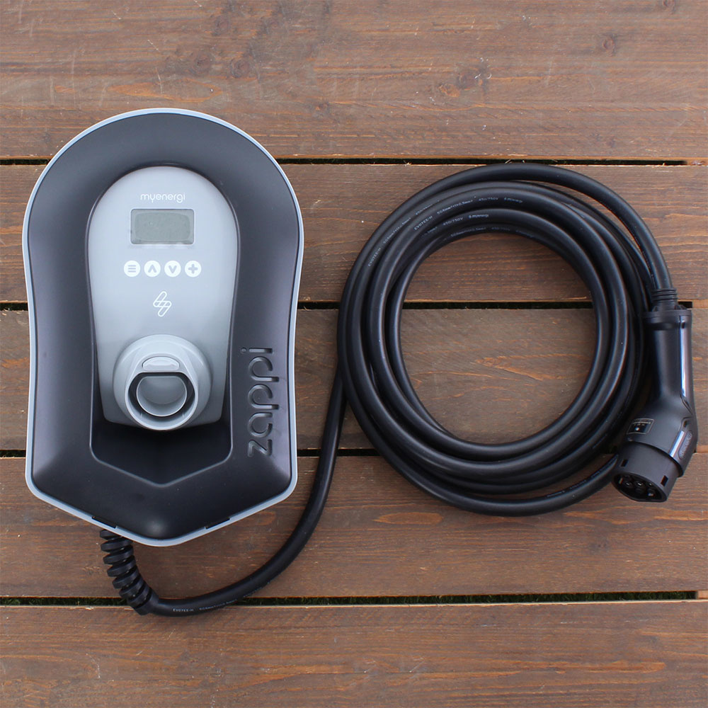 Zappi V2.1 met vaste laadkabel 3 fase - 22kW - Zwart