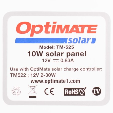 Tecmate Optimate Solar Duo 10W zonnepaneel - Travel Kit