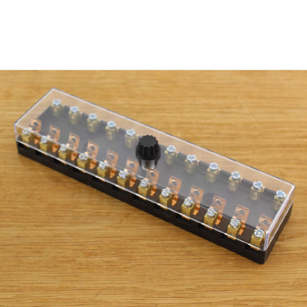 Zekeringhouder | 12 keramische zekeringen