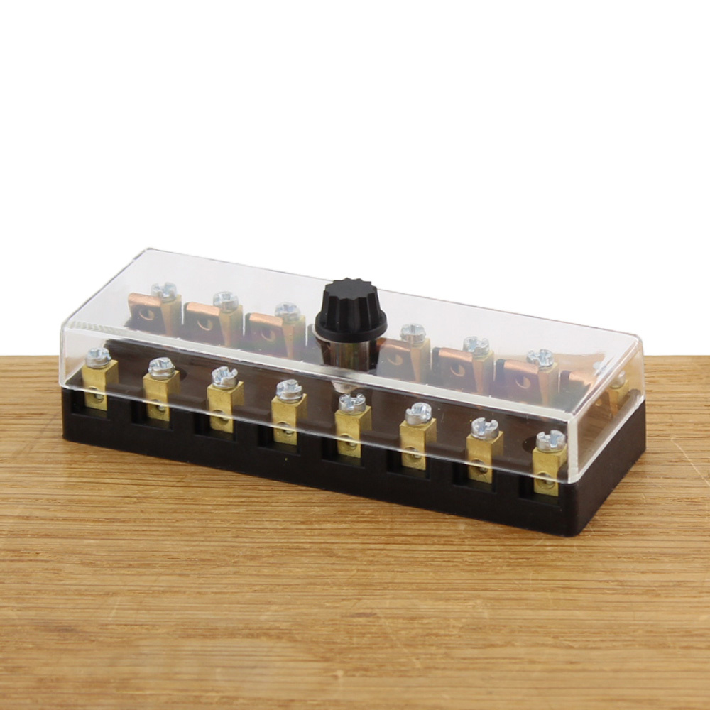 Zekeringhouder | 8 keramische zekeringen