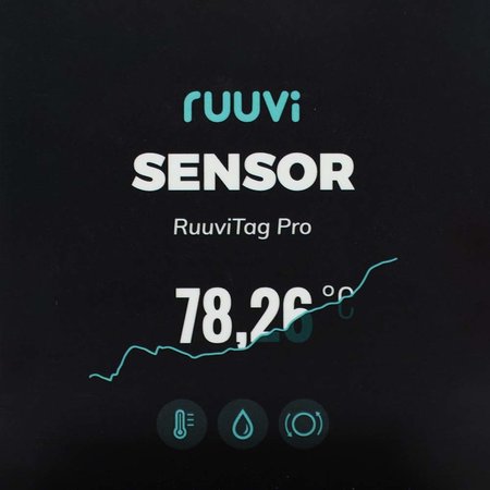 ruuvi RuuviTag Pro IP67 - Temperatuursensor, Luchtvochtigheids- en Bewegingssensor