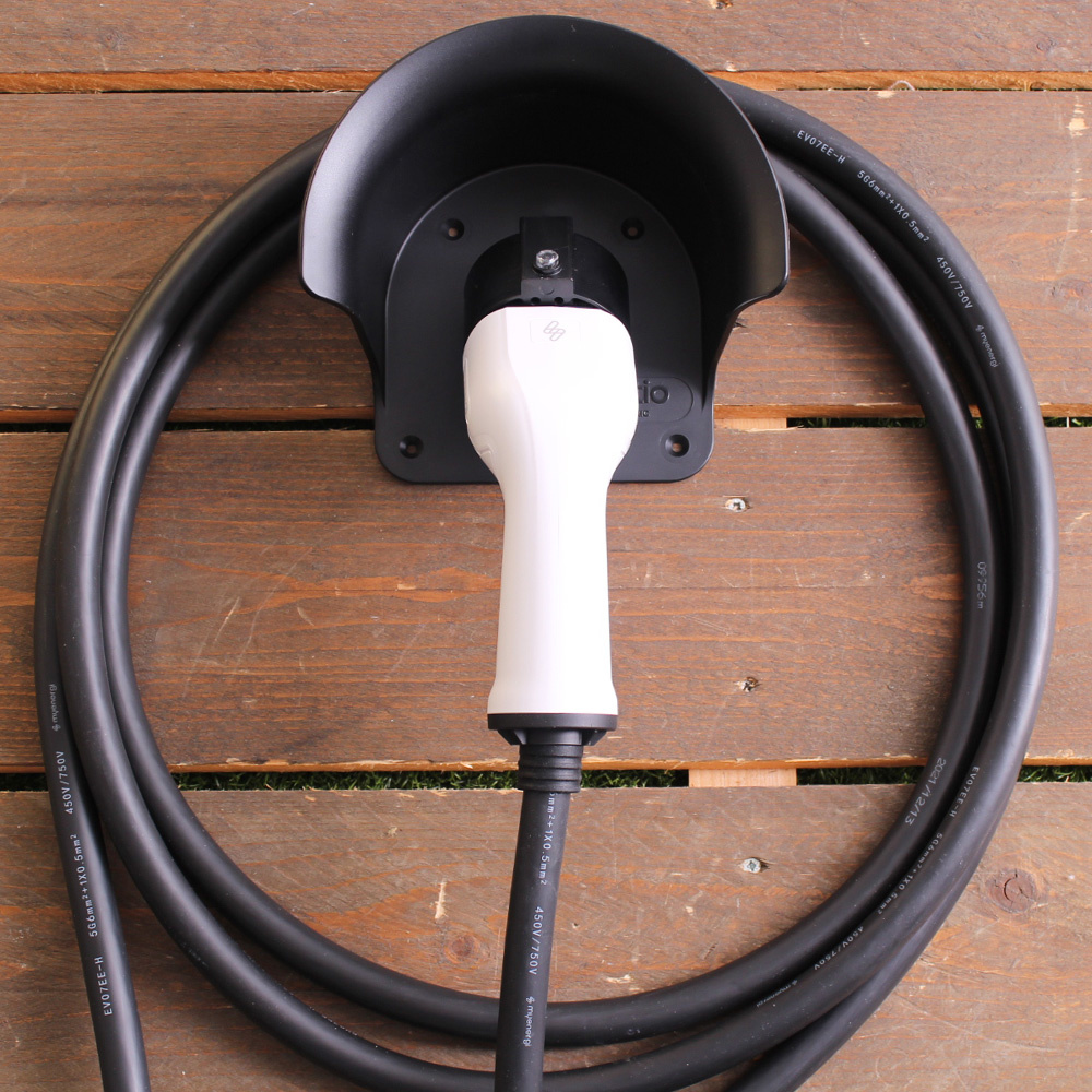 Kabelhouder laadkabel type 2 - Zwart Kunststof