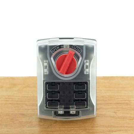 Steekzekeringhouder 6 stuks ATO met dubbele plus en centrale min