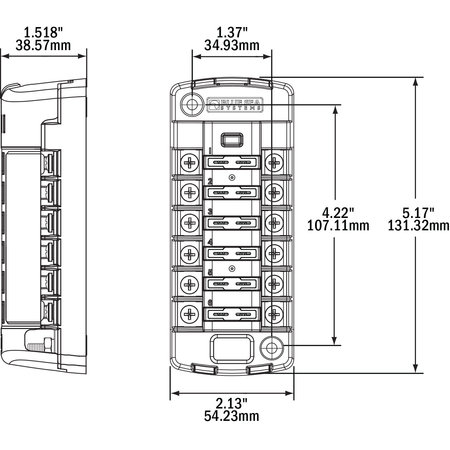 Blue Sea Systems Zekeringkast voor 6 steekzekeringen