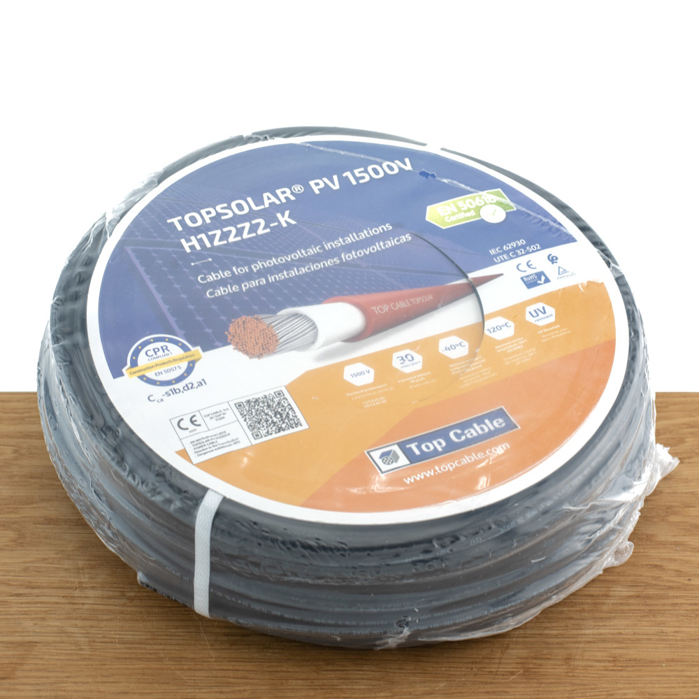 kabel zwart 6mm² bundel 100 meter