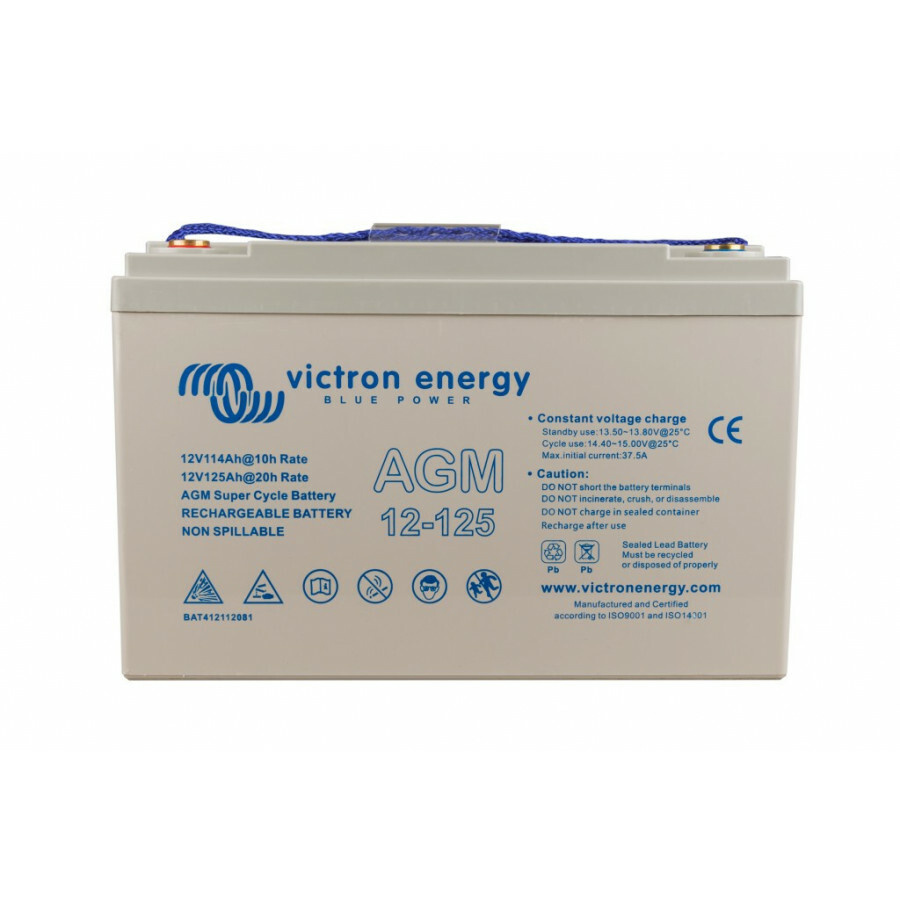 AGM 12V/125Ah Super Cycle Accu (M8 inserts)