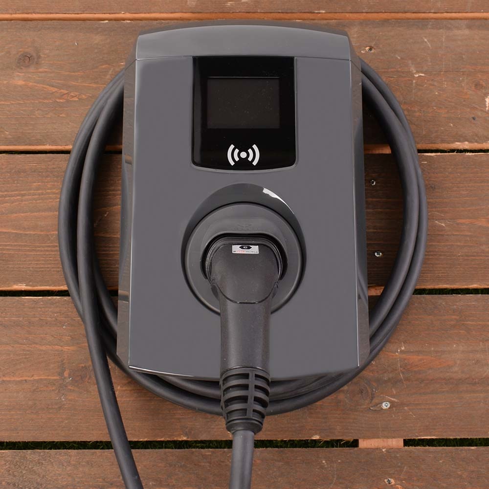 Eve Single Pro-line - 3 x 16A - 10 meter vaste kabel - RFID - E-Flux - Load Balancing - Grijs