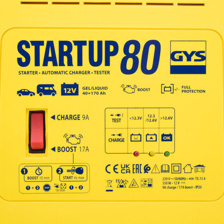 GYS Start Up 80 - Acculader/ Starthulp/ Tester