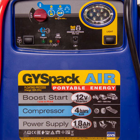 GYS GYSpack Air - Jumpstarter, Compressor en 12V voeding