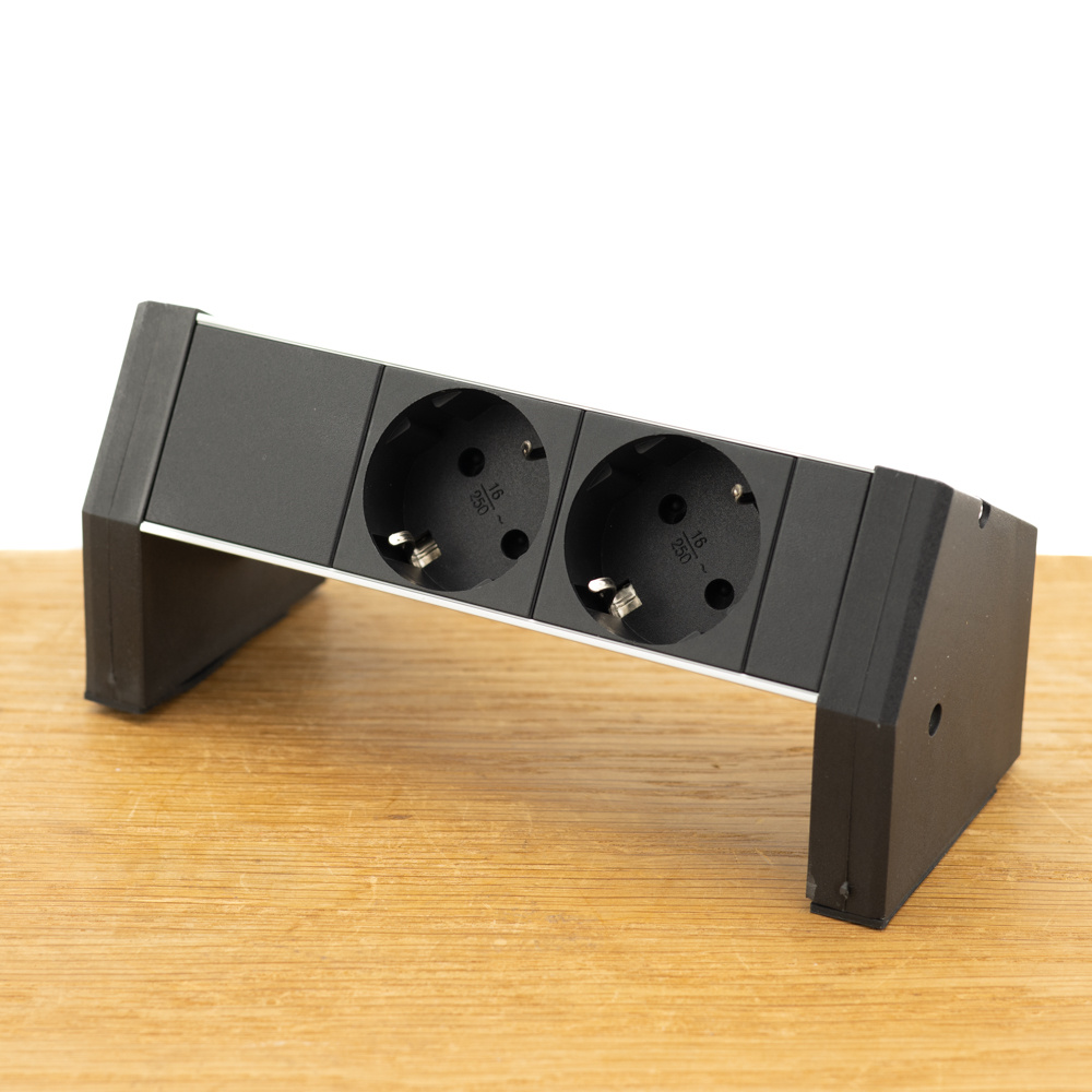 Bureau Stekkerdoos Opbouw 2xSchuko - 0,6m Prolink kabel