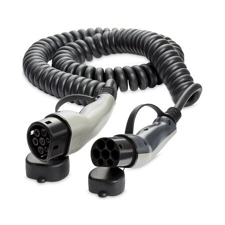 Ratio Basic Line Laadkabel type 2 naar type 2 - coiled - 3 fase 16A - 4 meter