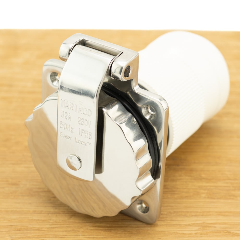 Walstroom invoer/inlet 32A RVS NEMA