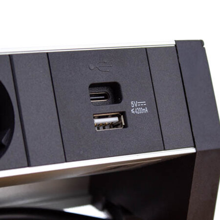 Ratio Bureau Stekkerdoos Desk-Top Plus, 2xSchuko + 2xUSB A 4.2A - 0,6m Prolink kabel