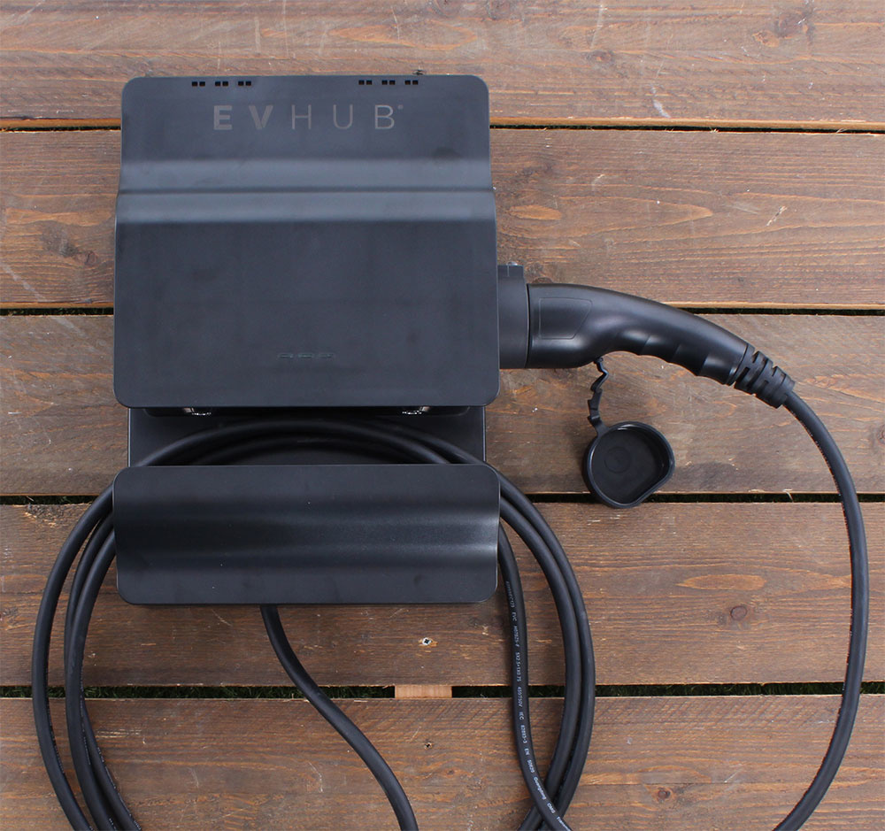 Laadstation type 1, 32A, 1 fase, 5 meter rechte laadkabel - Zwart