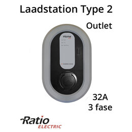 Ratio EV Home Box Laadstation type 2 Outlet 3 fase 32A - Retour