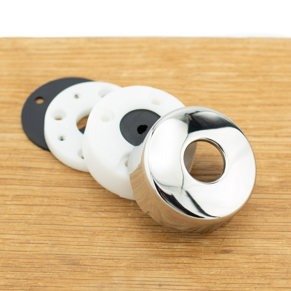 CableClam 1001100 Kabeldoorvoer met Roestvrijstalen Kap 17mm