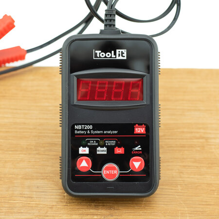 TooLit accutester NBT 200 voor loodaccu's 12V | 20-150Ah | multifunctioneel