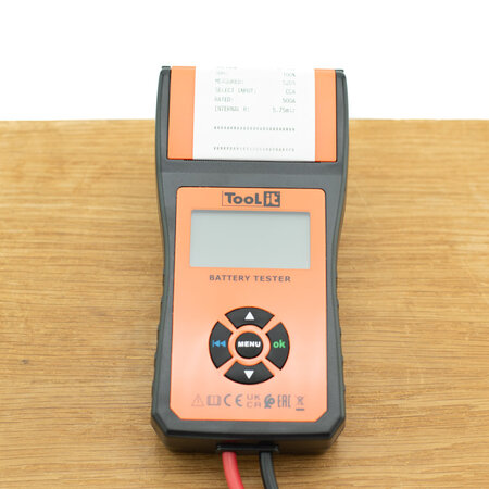 TooLit accutester PBT 550 voor loodaccu's 12V | 30-200Ah | met LCD en printer