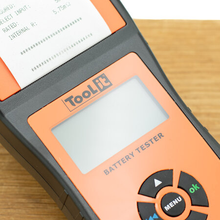 TooLit accutester PBT 550 voor loodaccu's 12V | 30-200Ah | met LCD en printer