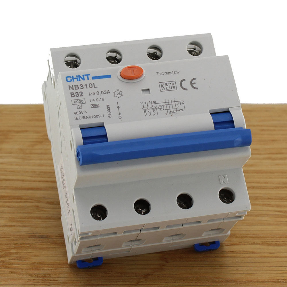 Aardlekautomaat B 40A 3P+N 30mA