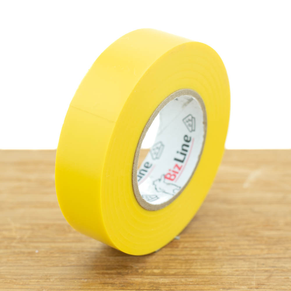 Hoogwaardige vinyltape 19mm x 20m geel