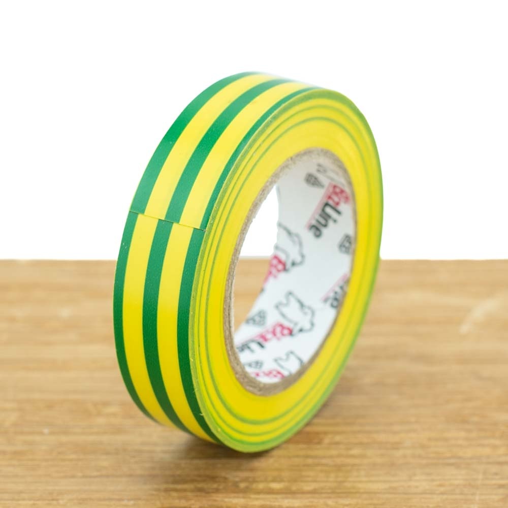 Vinyltape 15mm x 10m groen/geel