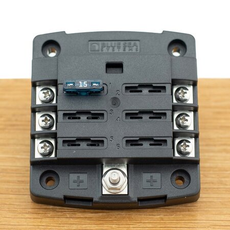 Blue Sea Systems Zekeringdistributie voor 6 steekzekeringen