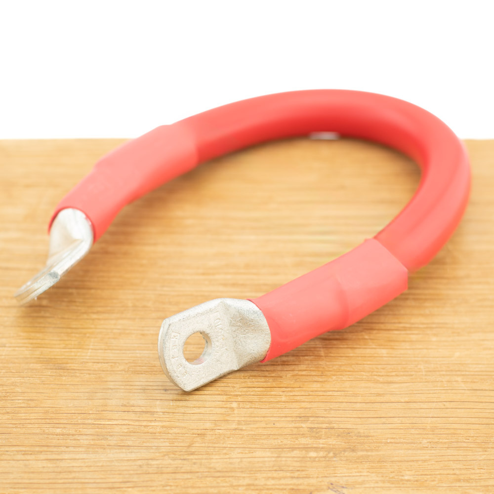Accukabel verloop 95mm² 30cm M8-M10 Rood