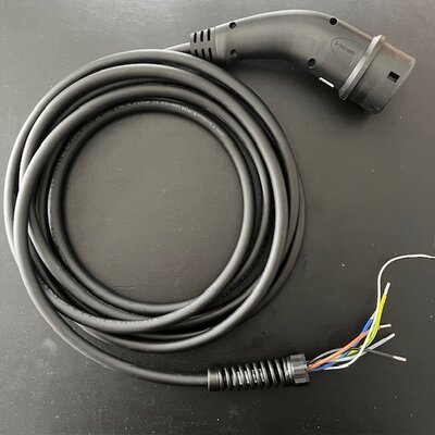 Webasto Laadkabel Type 2 naar open einde - 3x16A - 4,5 meter